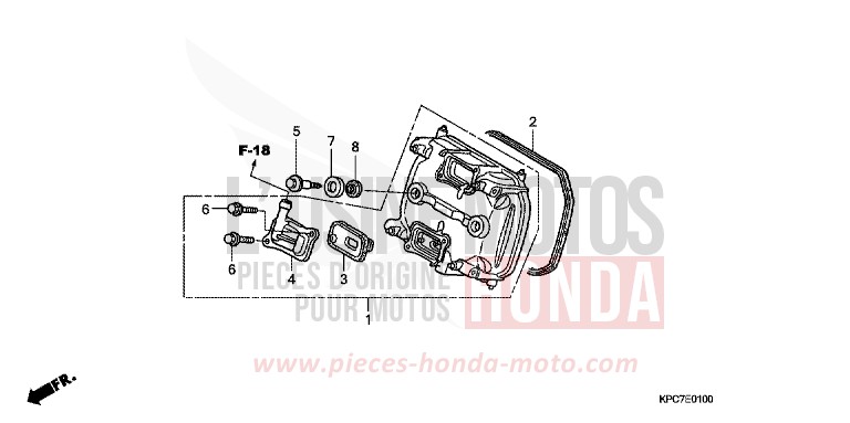 COUVERCLE DE CULASSE AVANT de Varadero 125 SHASTA WHITE (NH138) de 2011